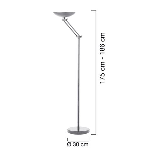 Lampadaire Led Sur Pied Dely Articule Gris Metal Unilux