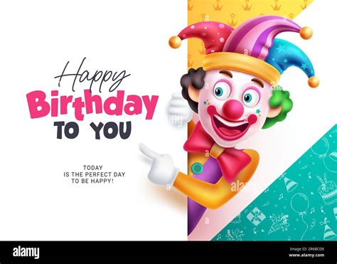 Happy Birthday Text Vector Template Design Birthday Greeting Typography With Happy Funny