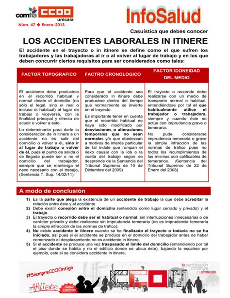 Los Accidentes Laborales In Itinere