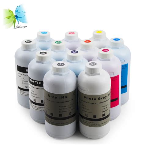 WINNERJET 500ml 12 Bottle Pigment Ink For Canon Ipf 5000 Printer In Ink