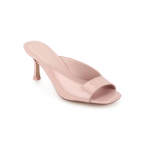 Buy Truffle Collection Nude Patent Pu Slip On Mules Online