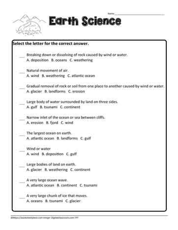 Multiple Choice Worksheets