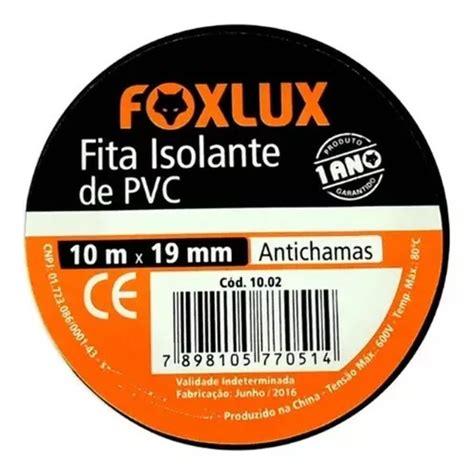 Kit X Fita Isolante Preta M V Foxlux Parcelamento Sem Juros