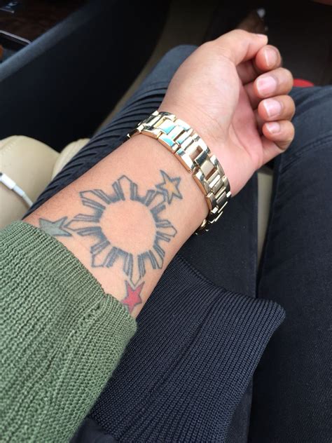 Filipino Sun & Stars | Filipino tattoos, Hand tattoos for girls, Cute tattoos for women