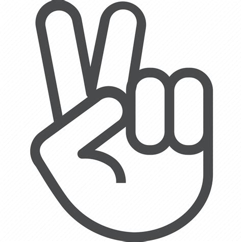 Hand Peace Sign Png Transparent Png Mart