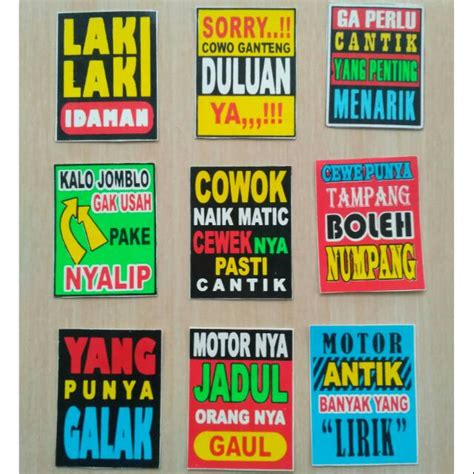 Jual Sticker Kata Kata Mutiara Size Medium Bisa Buat Motor Mobil