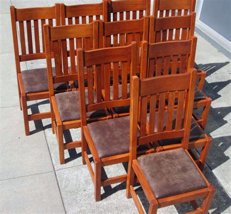 Uhuru Furniture And Collectibles Sold Modern Mission Straight Back Chairs 25 Each