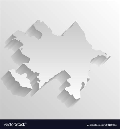 Azerbaijan Country Map Silhouette Royalty Free Vector Image