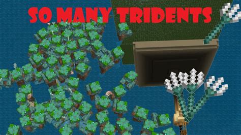 How To Make A Efficient Trident Farm Minecraft Bedrock Youtube