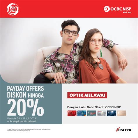 OCBC NISP Payday Discount Up To 20 Toko Kacamata Dan Softlens Online