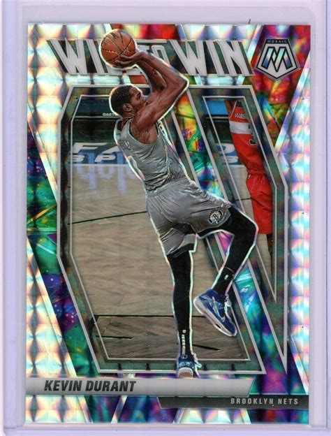 2020 21 Panini Mosaic Kevin Durant Mosaic Prizm Will To Win 1 Brooklyn