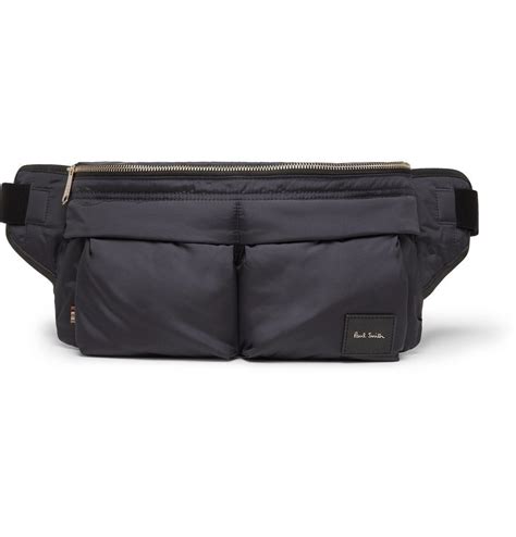 Paul Smith Leather Trimmed Shell Belt Bag Navy Paul Smith