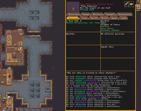 1 Year Old Dwarf Gets Fey Mood Rdwarffortress