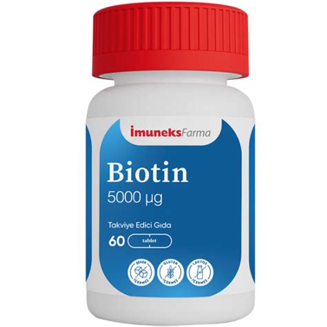 İmuneks Biotin 5000 mcg 60 Tablet Nar Ecza