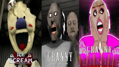 Ice Scream VS Granny Chapter Two VS Barbie Granny Funny Experiment