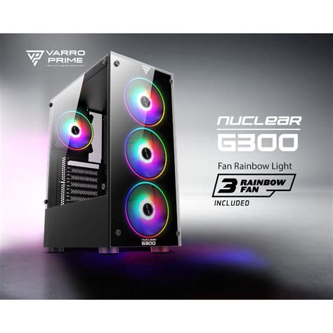 Jual CASING GAMING VARRO PRIME NUCLEAR G300 3 FAN RGB Shopee Indonesia