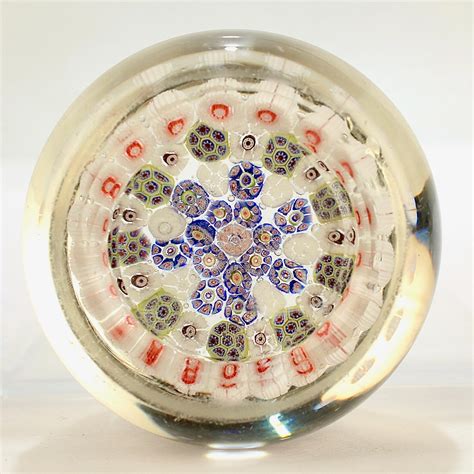 Antique French St Louis Or Baccarat Concentric Millefiori Glass