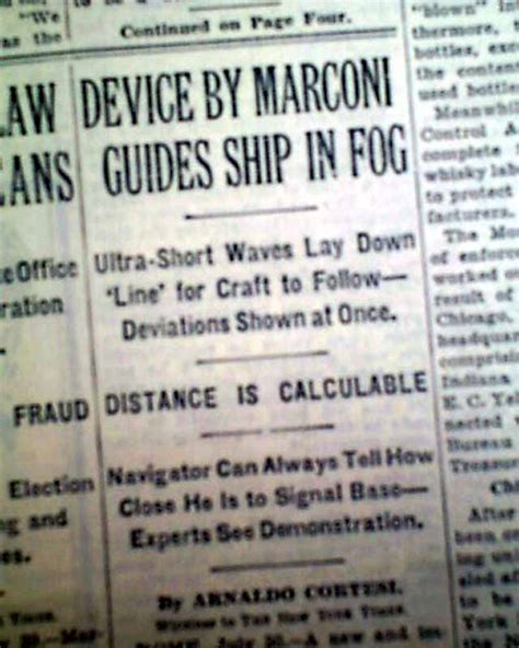 Guglielmo Marconi Radio Waves For Ships