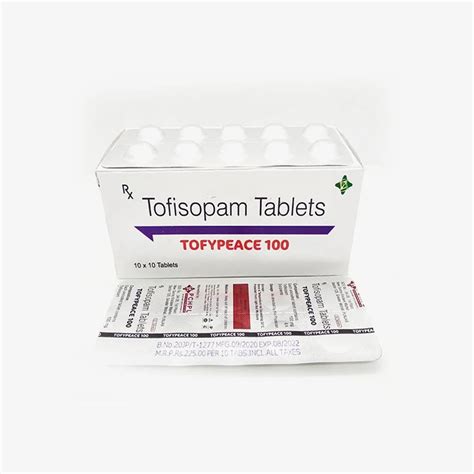 Tofypeace Tofisopam Tablets at Rs 275/strip | टोफीसोपैम टैबलेट in ...