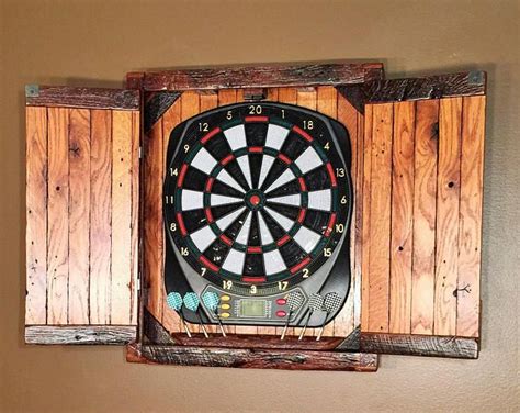 Natural Rustic Dartboard Cabinet Reclaimed Barn Wood Home Etsy