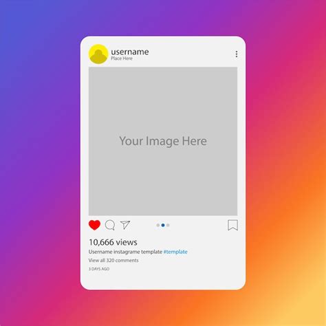 Modelo de postagem do instagram de mídia social Vetor Premium