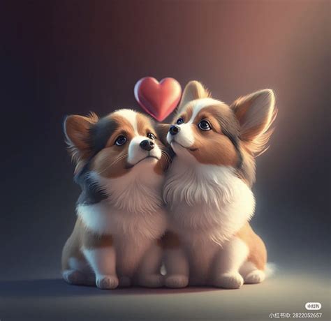 Adorable Puppies with Heart Foreheads