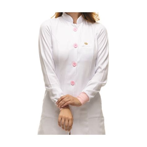 Jaleco Feminino Branco Em Gabardine Avelino Brindes