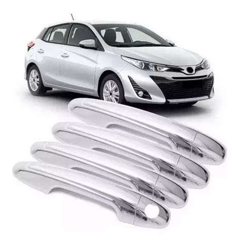 Kit 4 Cubre Manijas Cromadas Toyota Yaris 2018 2019 2020