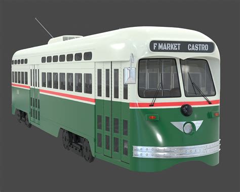 Pcc Trolley Car Municipal Retro Railway 3d Model Cgtrader