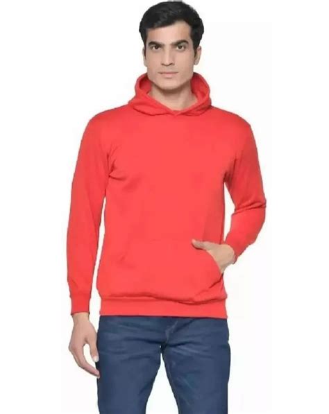 Plain Fleece Man Red Sweatshirts At Rs 350piece In New Delhi Id