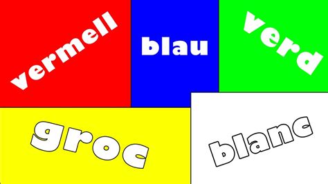 Aprèn els colors en català blanc groc vermell blau verd YouTube