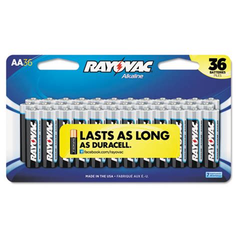 Rayovac High Energy Premium Alkaline Battery AA 36 Pack National