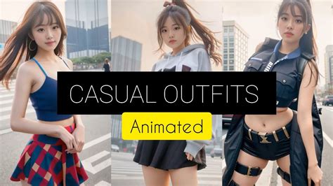 Ai Art Beauties In Casuals Collection Lookbook Animation 🥵😍 Youtube