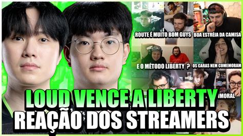 STREAMERS REAGEM A LOUD VENCENDO O MÉTODO LIBERTY NO CBLOL ROUTE