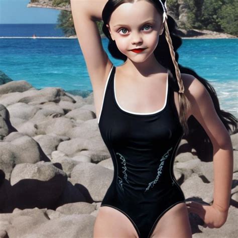 Wednesday Addams In A Swimsuit