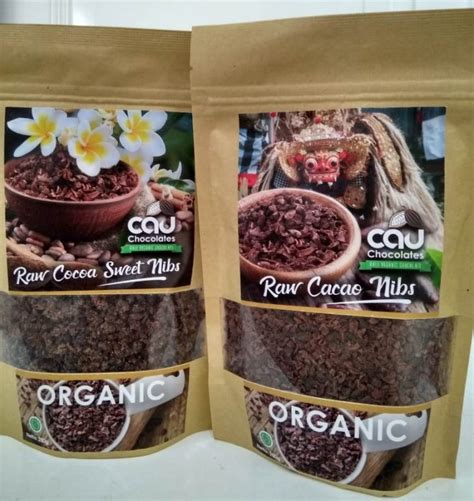 Organic Raw Cacao Nibs Kakao 200 Gr Cau Chocolates Jual Makanan