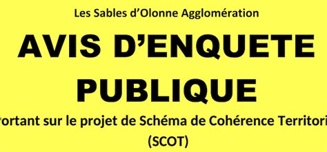 Les Sables Dolonne Vendée Avis Denquête Publique Schéma De Cohérence