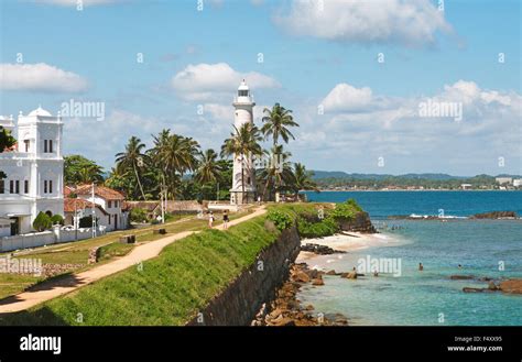 Lighthouse Galle Fort Galle Southern Province Indian Ocean Ceylon