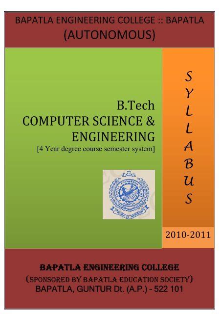 AUTONOMOUS - Bapatla Engineering College