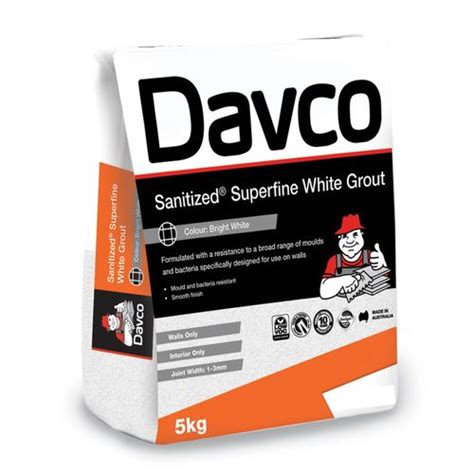 Davco Superfine White Wall Grout 5KG 20KG Get Tiles Online