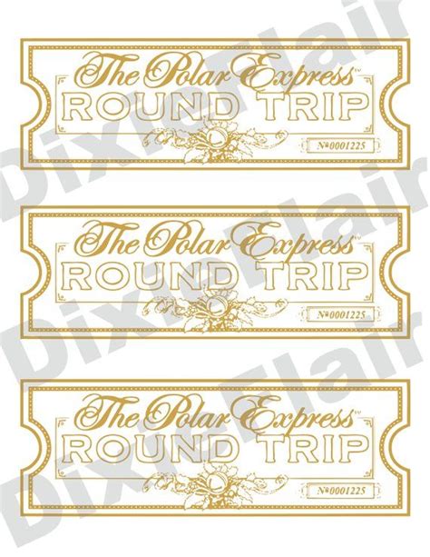 Free Polar Express Ticket Printables Printable Planner Palace