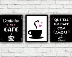 Kit Placas Decorativas Cantinho Do Caf Rosa No Elo Dom Mimo Placas