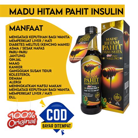 Madu Hitam Pahit Insulin Darusyifa Isi 470 Gr Lazada Indonesia