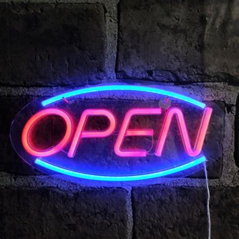 Neon Bar Sign OPEN LED Glow Board Cool Mania