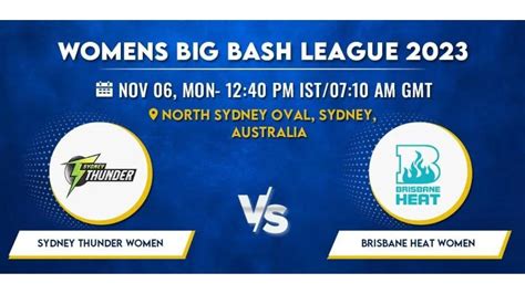 Wbbl Live Sydney Thunder Women Vs Brisbane Heat Women Live Sytw Vs