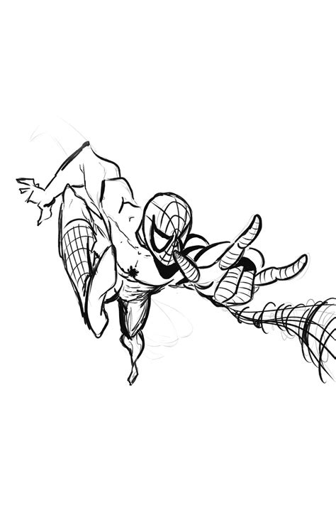 Spider-Man, dynamic pose study. on Behance