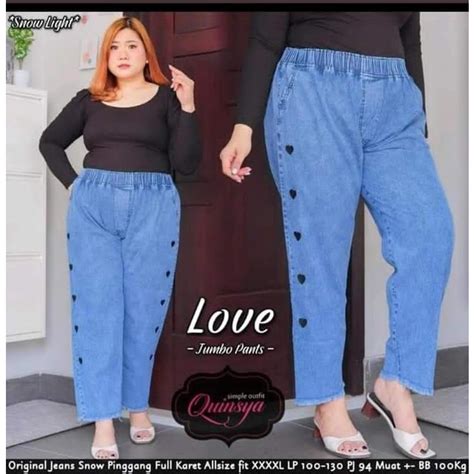 Jual Love Jumbo Pant Celana Jumbo Pinggang Karet Full New Motiif