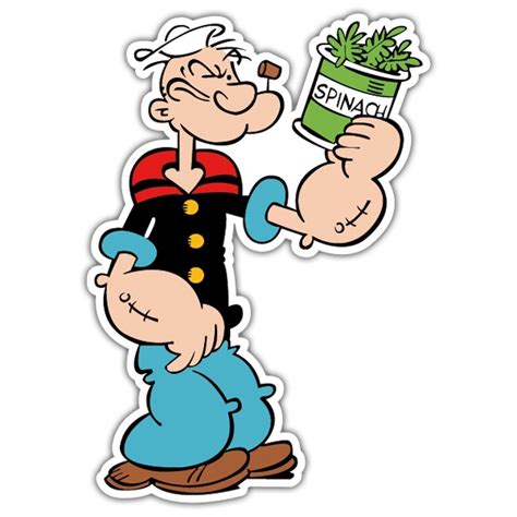 Sticker Popeye Spinach | MuralDecal.com