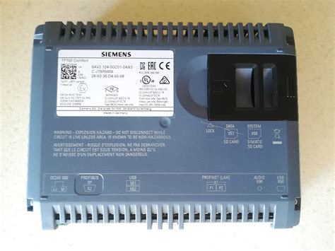 Siemens 6av2124 0gc01 0ax0 Simatic Hmi Tp700 Comfort Comfort Panel Touch