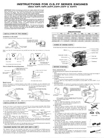 O S Fp Series Engines Instructions Manualzz